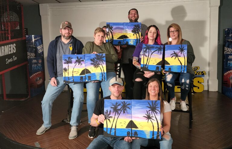 Couples showing off their paintings | Date Night | Merely Creative, Martinsburg WV